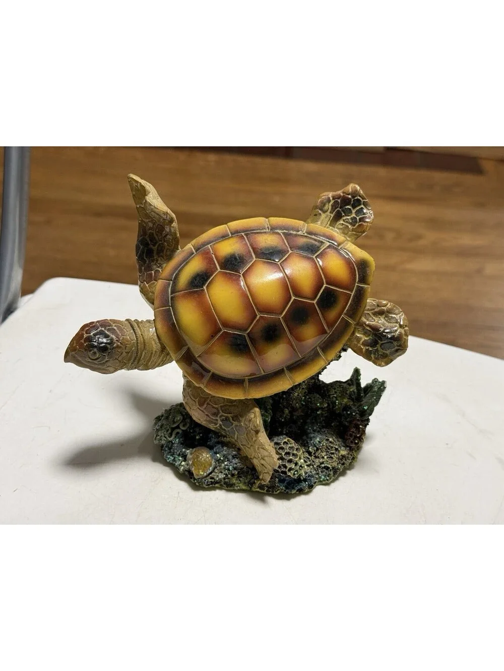 Swimming Sea Turtle Decor - for Aquarium Fish Tank - Resin Decoration, Small ...